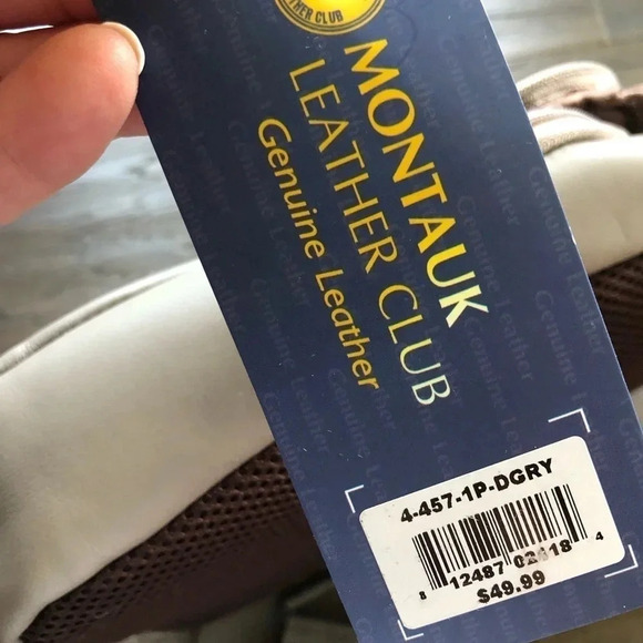 Montauk Leather Club Genuine Leather Adjustable Crossbody,3 zip pockets,unisex - Picture 9 of 11